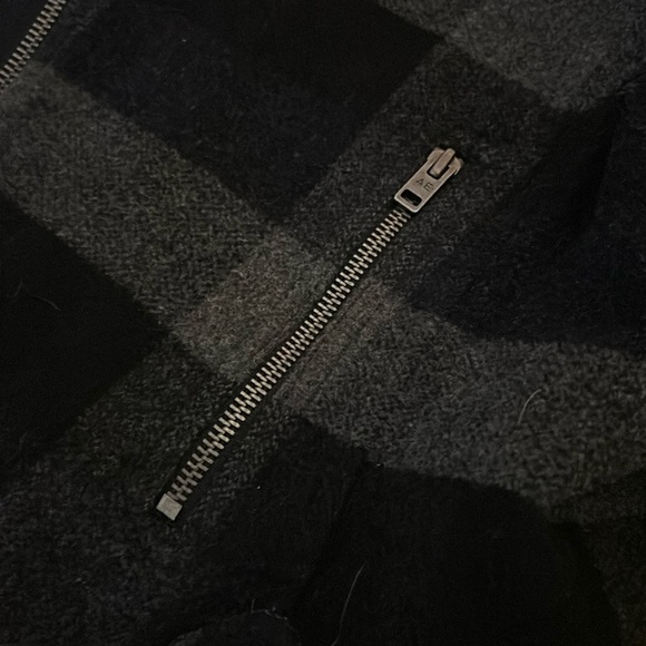 American Eagle Outfitters Black and Gray Plaid wool Jacket - Picture 7 of 17